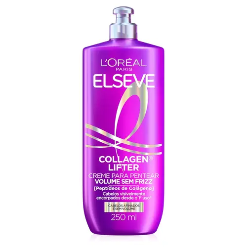 CREME PARA PENTEAR ELSEVE COLAGENO LIFTER - VOLUME SEM FRIZZ 250ML