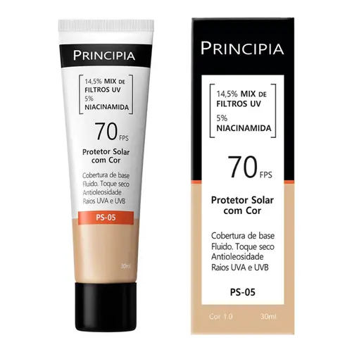 PROTETOR SOLAR FACIAL PRINCIPIA FPS70 PS-05 COR 1.0 30ML