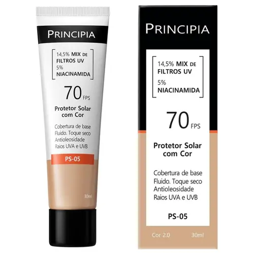 PROTETOR SOLAR FACIAL PRINCIPIA FPS70 PS-05 COR 2.0 30ML