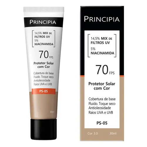 PROTETOR SOLAR FACIAL PRINCIPIA FPS70 PS-05 COR 3.0 30ML