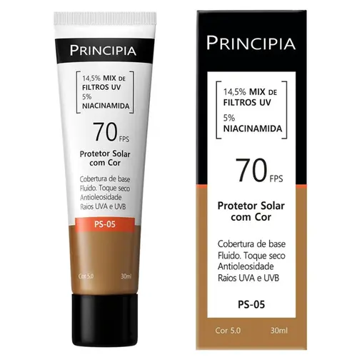 PROTETOR SOLAR FACIAL PRINCIPIA FPS70 PS-05 COR 5.0 30ML