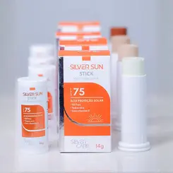 PROTETOR SOLAR FACIAL SILVER SUN STICK FPS75 COR 3.0 14G