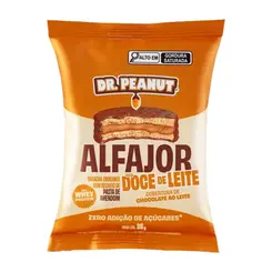 ALFAJOR DR PEANUT DOCE DE LEITE COM COBERTURA DE CHOCOLATE 35G