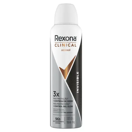DESODORANTE AEROSOL REXONA CLINICAL INVISIBLE 150ML