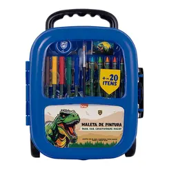 BRINQUEDO MALETA PARA PINTURA RAPTORS COM 21 PEÇAS