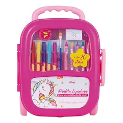 BRINQUEDO MALETA PARA PINTURA MAGIC COM 21 PECAS
