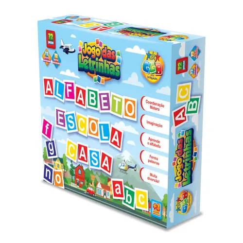 BRINQUEDO EDUCATIVO JOGO DAS LETRINHAS 72 PEÇAS