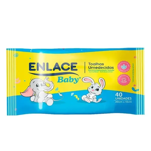 LENÇO UMEDECIDO ENLACE BABY COM 40 UNIDADES
