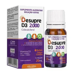 DESUPRE D3 2000UI SABOR LIMÃO COM 20ML - SUPLEMENTO EM GOTAS