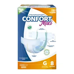 FRALDA GERIATRICA CONFORT MAXI G 8 UNIDADES