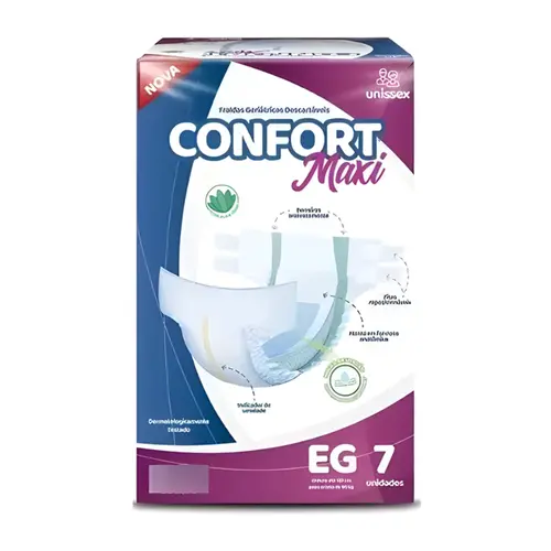 FRALDA GERIATRICA CONFORT MAXI EG 7 UNIDADES