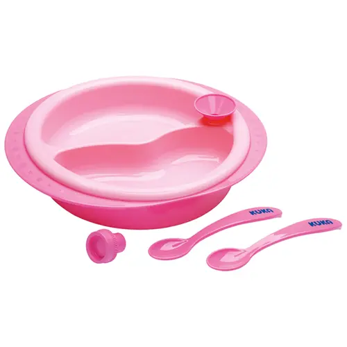 PRATO TERMICO KUKA COM TALHERES ROSA