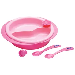 PRATO TERMICO KUKA COM TALHERES ROSA