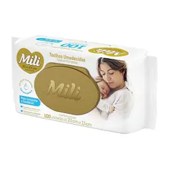 LENÇO UMEDECIDO MILI LOVE & CARE COM 100 UNIDADES