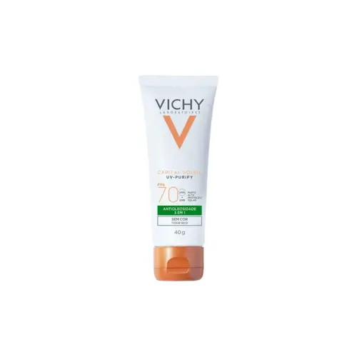 PROTETOR SOLAR FACIAL VICHY CAPITAL SOLEIL FPS 70 SEM COR 40G