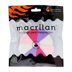 KIT MACRILAN COM 8 ESPONJAS PARA MAQUIAGEM