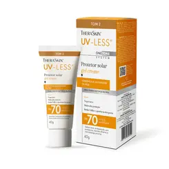 PROTETOR SOLAR FACIAL THERASKIN FPS70 UV LESS COR 2 40G
