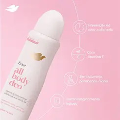 DESODORANTE CORPORAL AEROSOL DOVE ALL BODY RASPBERRY E ROSE 150ML