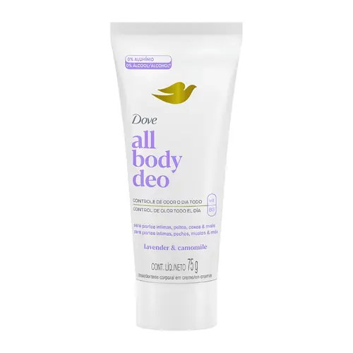 DESODORANTE CORPORAL EM CREME DOVE LAVENDER & CAMOMILE 75G
