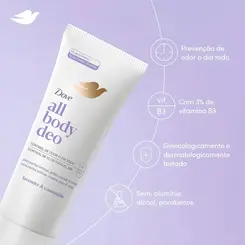 DESODORANTE CORPORAL EM CREME DOVE LAVENDER & CAMOMILE 75G