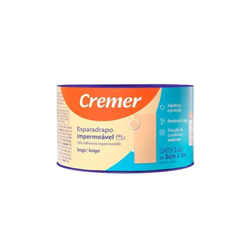 ESPARADRAPO CREMER IMPERMEÁVEL BEGE 5CM X 3M