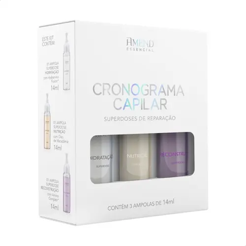 KIT CRONOGRAMA CAPILAR AMEND COM 3 AMPOLAS