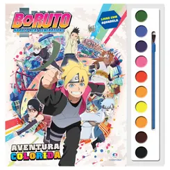 LIVRO AQUARELA BORUTO AVENTURA COLORIDA