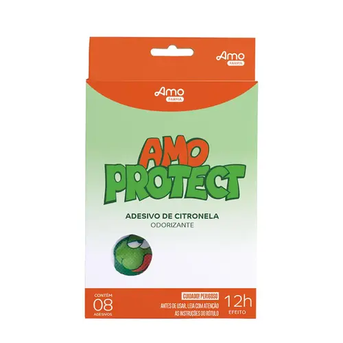 ADESIVO REPELENTE DE CITRONELA AMO PROTECT 8 UNIDADES