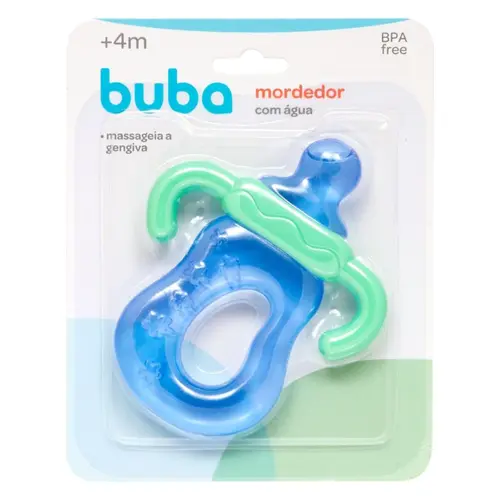 MORDEDOR COM AGUA BUBA - MAMADEIRA AZUL MASSAGEADOR DE GENGIVA