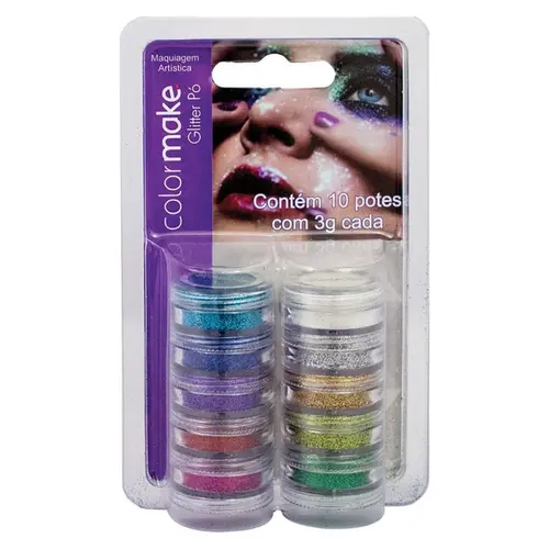 GLITTER FACIAL EM PO COLORMAKE 10UN
