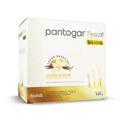 SUPLEMENTO EM PÓ PANTOGAR RESIST SILICIO SABOR BAUNILHA COM 30 SACHES