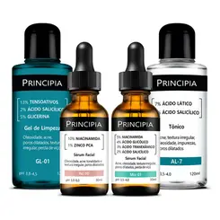 KIT ANTIACNE AVANÇADO PRINCIPIA GL-01 + AL-7 + NC-10 + MIX-01