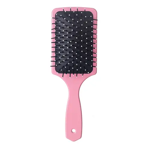 ESCOVA DE CABELO SANTA CLARA QUADRADA ESTAMPA ROSA