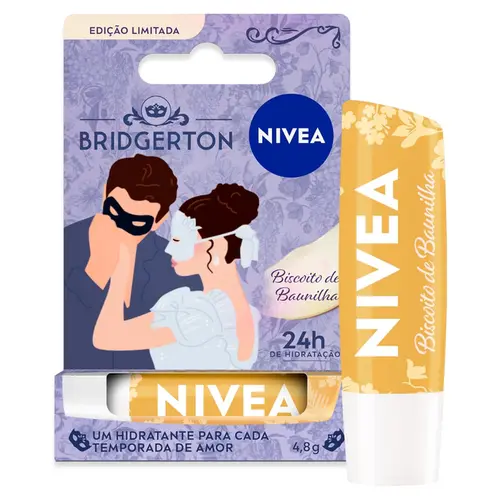 HIDRATANTE LABIAL NIVEA BRIDGERTON BISCOITO DE BAUNILHA 4,8G