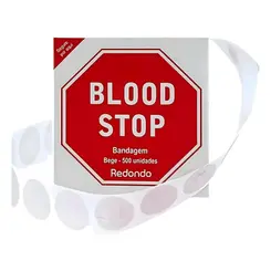 BLOOD STOP CURATIVO REDONDO COM 500 UNIDADES