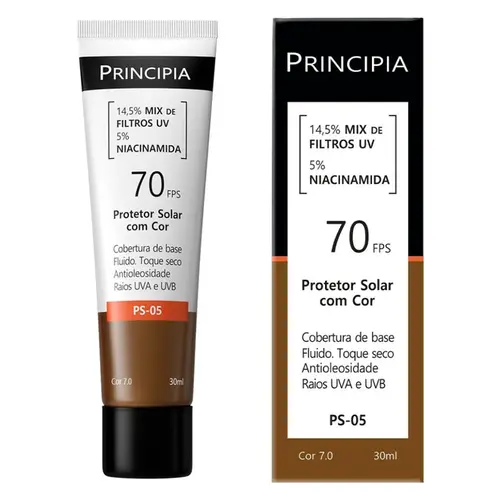 PROTETOR SOLAR FACIAL PRINCIPIA FPS70 PS-05 COR 7.0 30ML