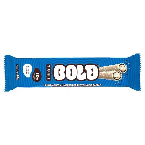 BARRA PROTEICA BOLD TUBE COOKIES E CREAM 40G