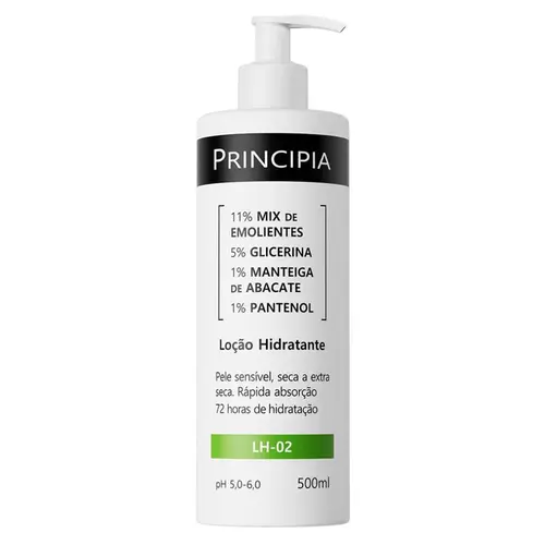 LOÇÃO HIDRATANTE PRINCIPIA LH-02 - HIDRATAÇÃO COM RÁPIDA ABSORÇÃO 500ML