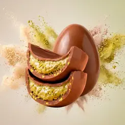 OVO DE PASCOA YAMO CHOCOLATE AO LEITE COM PISTACHE - ZERO AÇÚCAR, ZERO GLÚTEN E ZERO LACTOSE 300G