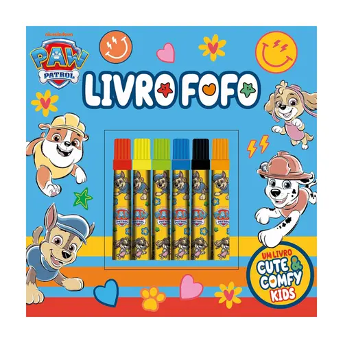 LIVRO PATRULHA CANINA COMFY COM 6 CANETAS MAGIC KIDS