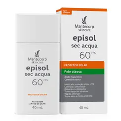 MANTECORP PROTETOR SOLAR FACIAL EPISOL SEC ACQUA SEM COR FPS60 40ML