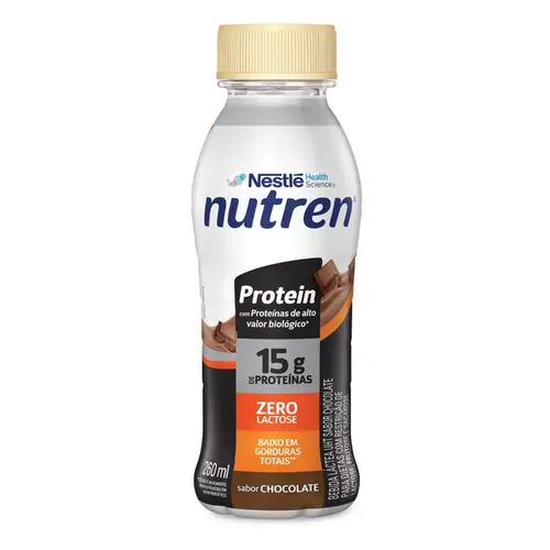 NUTREN PROTEIN 15G DE PROTEINA ZERO LACTOSE SABOR CHOCOLATE 260ML