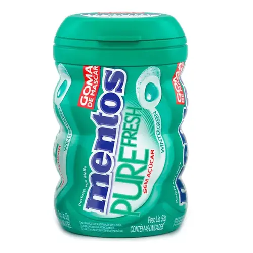 CHICLETE MENTOS BIG GARRAFA PURE FRESH WINTER GREEN 92G