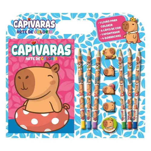 LIVRO INFANTIL CAPIVARAS KIT ARTE PARA COLORIR EDITORA ONLINE