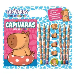 LIVRO INFANTIL CAPIVARAS KIT ARTE PARA COLORIR EDITORA ONLINE