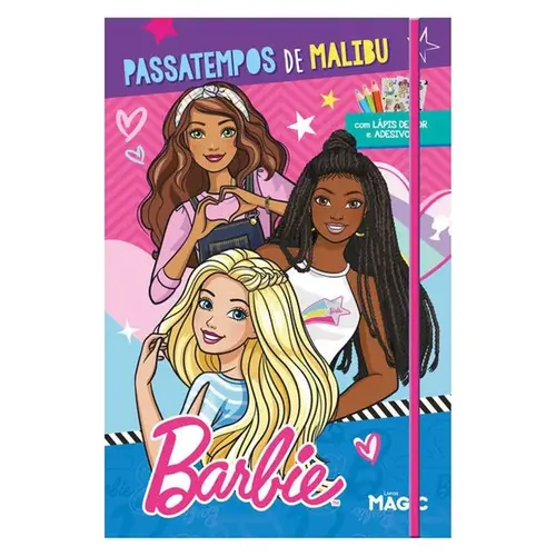 LIVRO ADESIVOS BARBIE COM LAPIS COR MAGIC KIDS