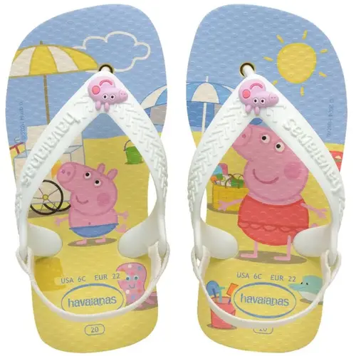CHINELO HAVAIANAS BABY PEPPA PIG BUTTERCREAM TAM 22