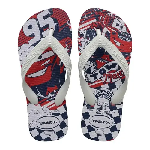 CHINELA HAVAIANAS KIDS DISNEY VERMELHA CARROS TAM 33/34