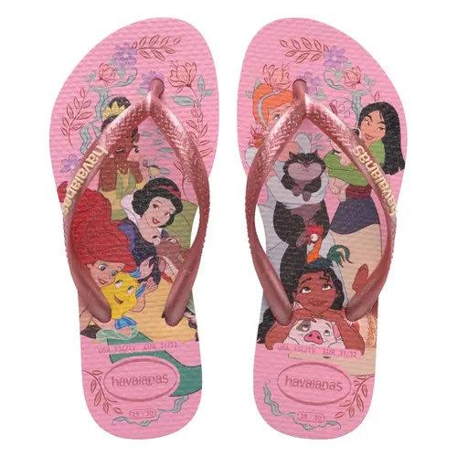 CHINELO HAVAIANA KIDS SLIM PRINCESS ROSA TAM 27/28