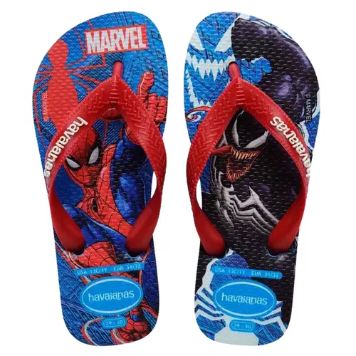 CHINELO HAVAIANAS KIDS MARVEL AZUL TAMANHO 27/28